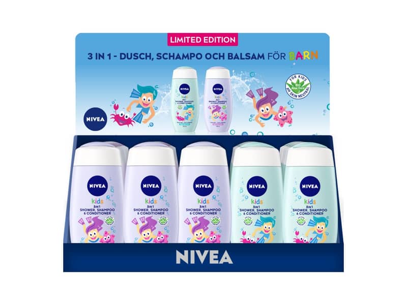 Befülltes Thekendisplay von Nivea.