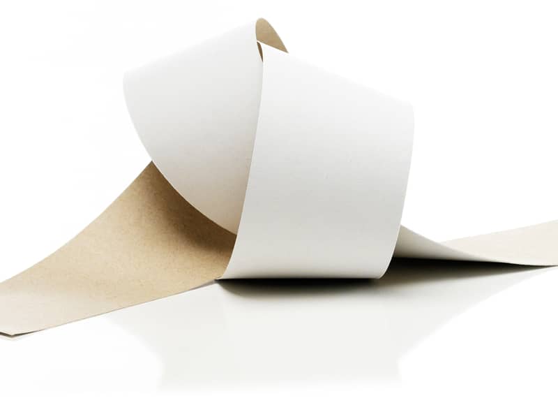 a sheet of white liner paper