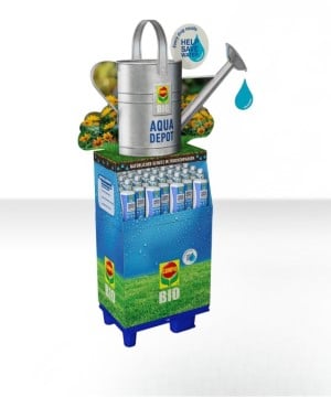 COMPO Aqua Depot Display mit übergroßer Gießkanne