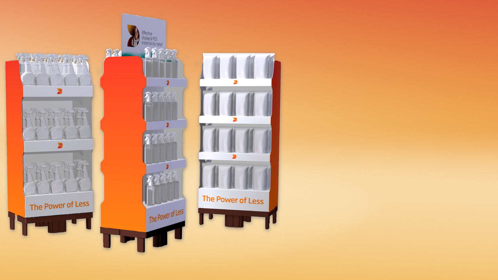 myyntiteline oranssilla taustalla