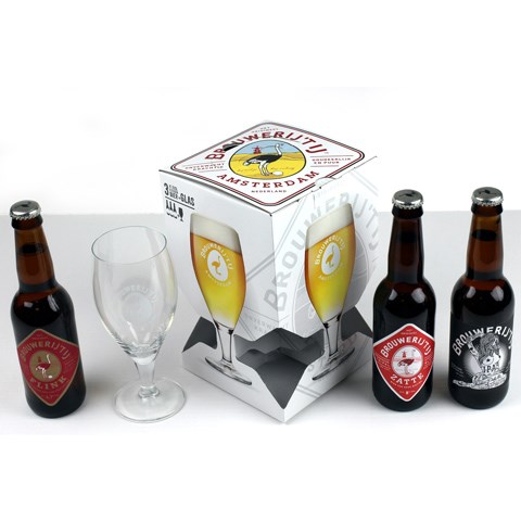 DS Smith heeft onze geschenkverpakking voor 6 flesjes ontworpen en ook onze tweede geschenkverpakking voor 3 flesjes bier met glas.