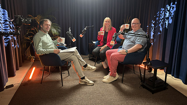 3 personer i lydstudie