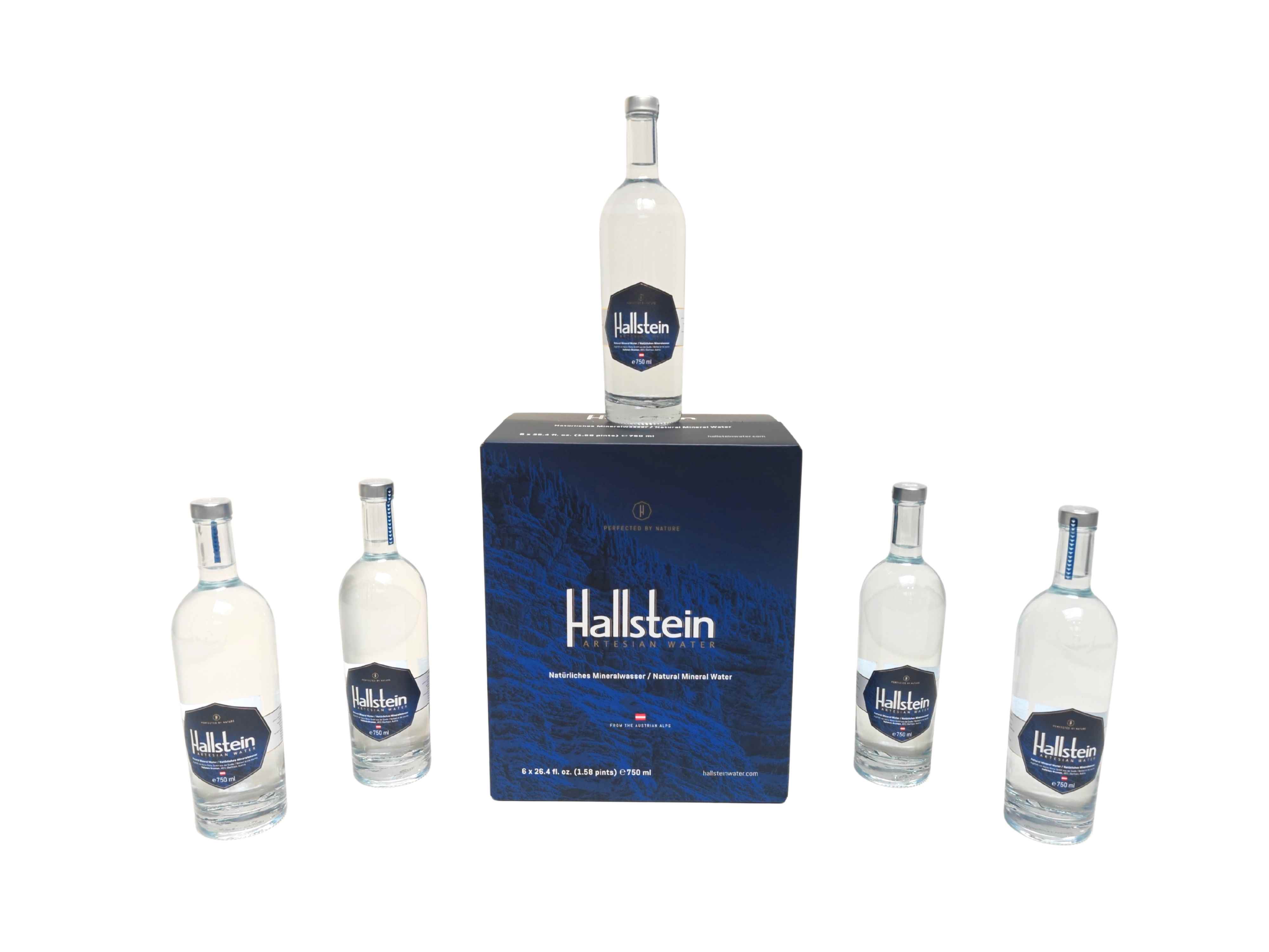 Die DS Smith-Transportboxen für den Onlinehandel von Hallstein Water schützen die Glasflaschen mit artesischem Quellwasser während des Transports.