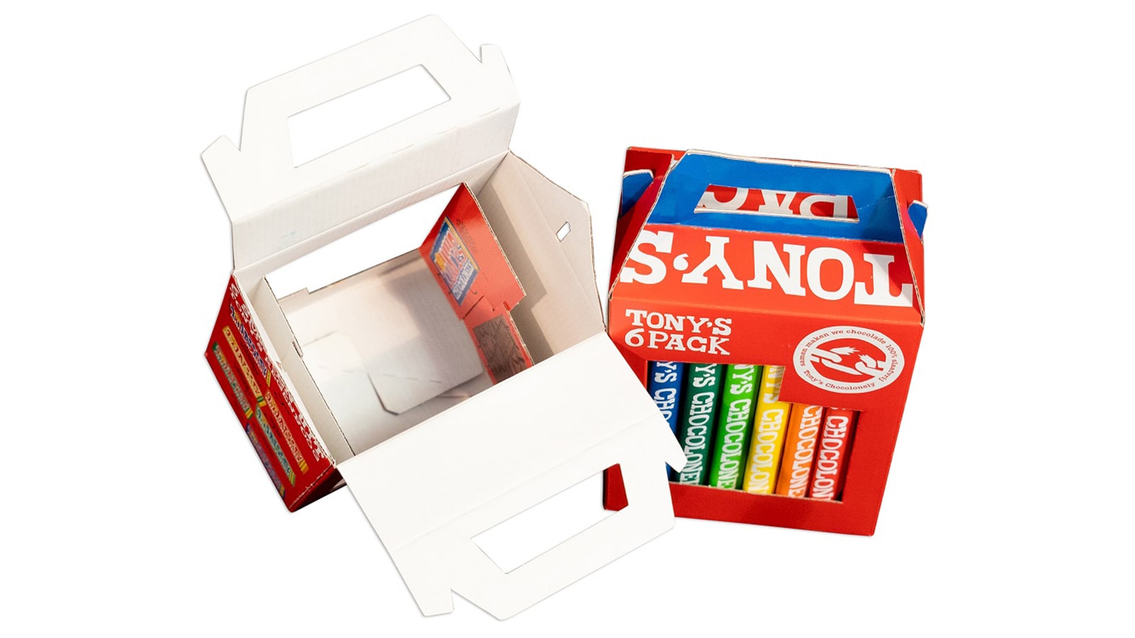 Consumentenverpakking voor Tony's Chocolonely 