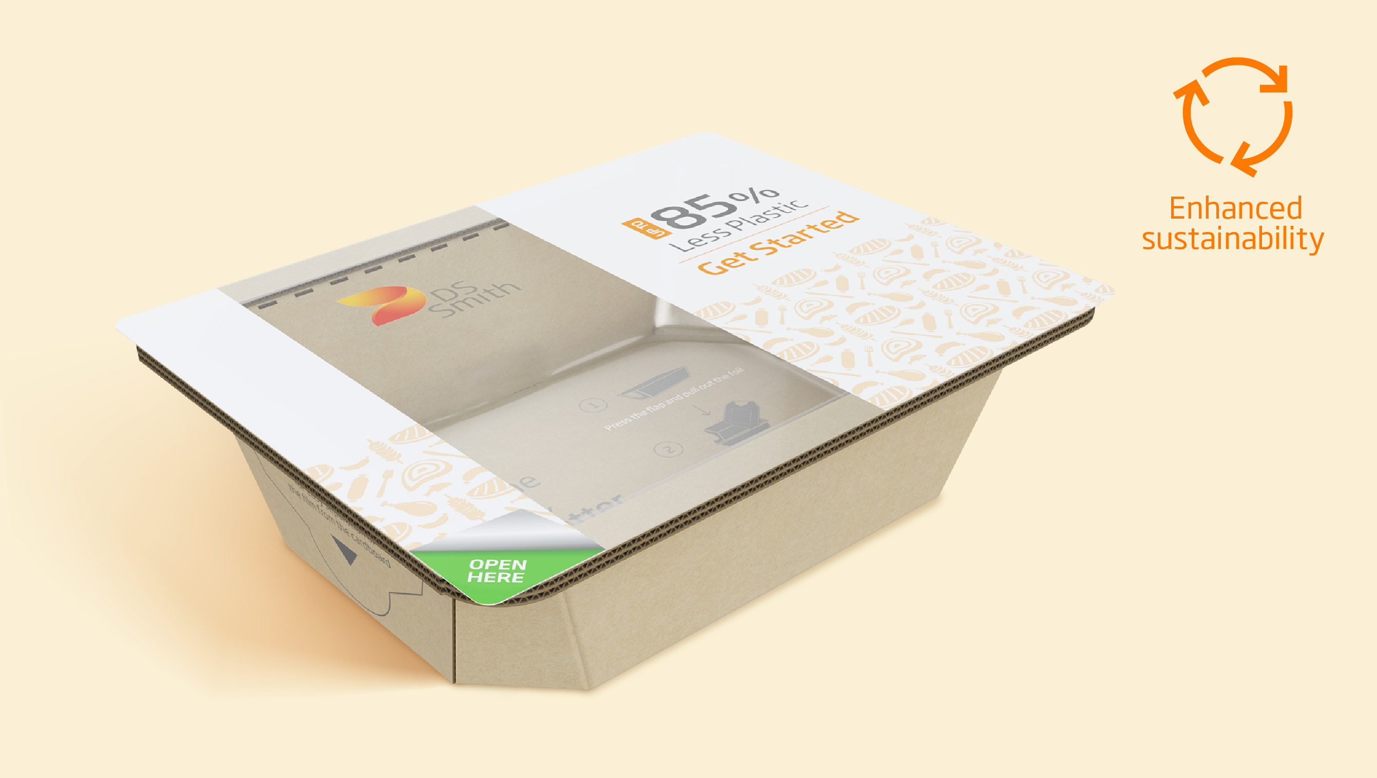 DS Smith Easy Bowl® is an alternative to plastic trays - made easy with up to 85% less plastic