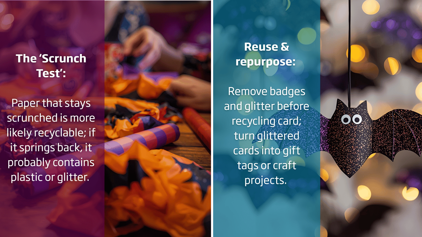 Halloween crafts with the tips described as text overlaying