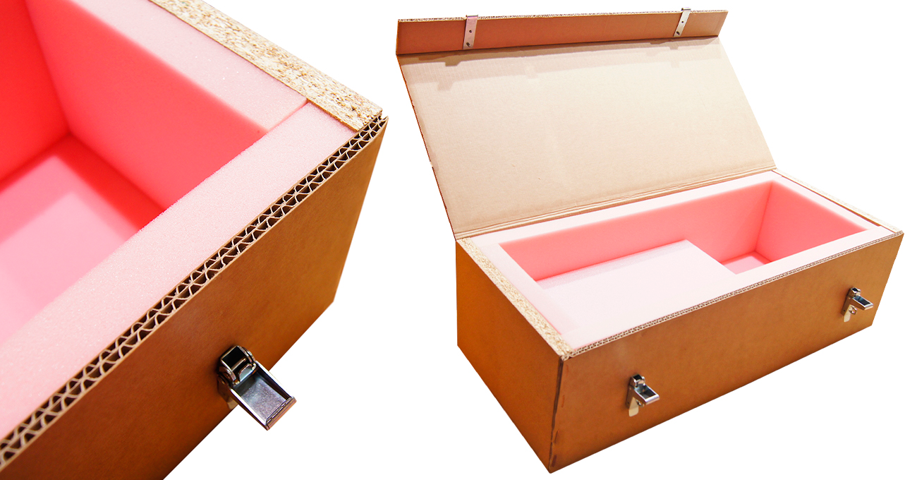 Embalaje mixto de cartón y madera