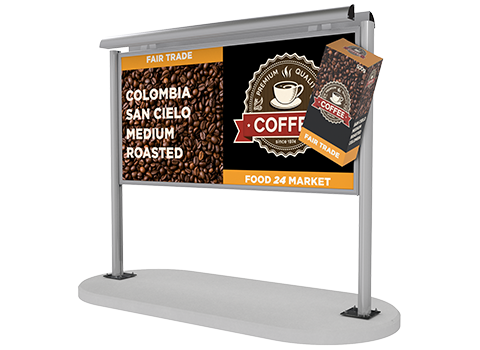 Affiche Easyad dans le Pannaeau Portatif en plein air